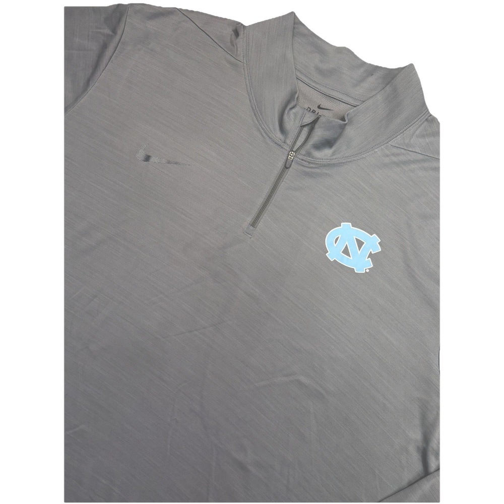Nike Dri-FIT UNC Tar Heels Quarter Zip Pullover Gray 4XT Tall Men's 4XL NCAA